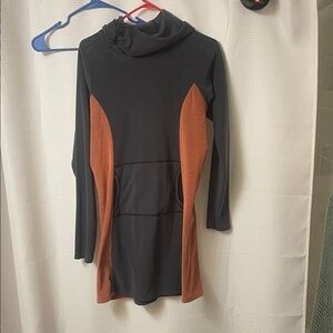Blue and Orange Long Sleeve Melanzana Dress